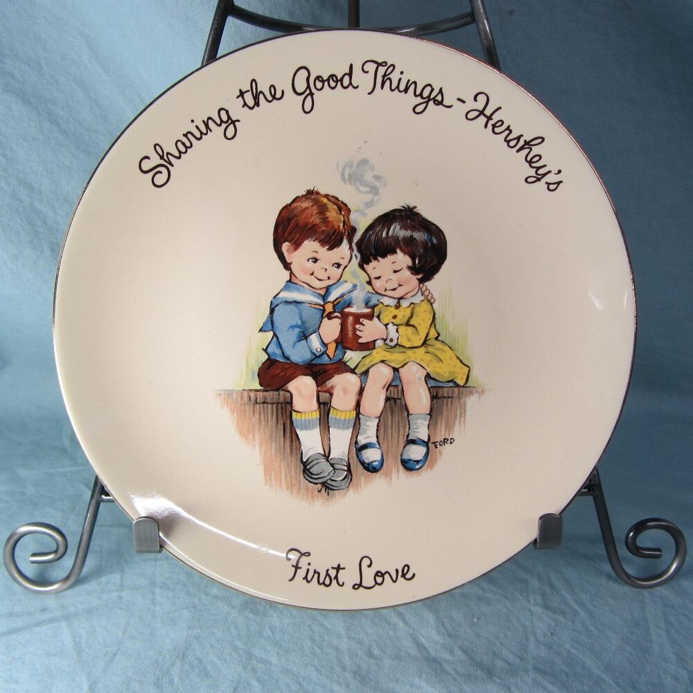 hershey's first love plate vintage J.H. Schuler (w2418)